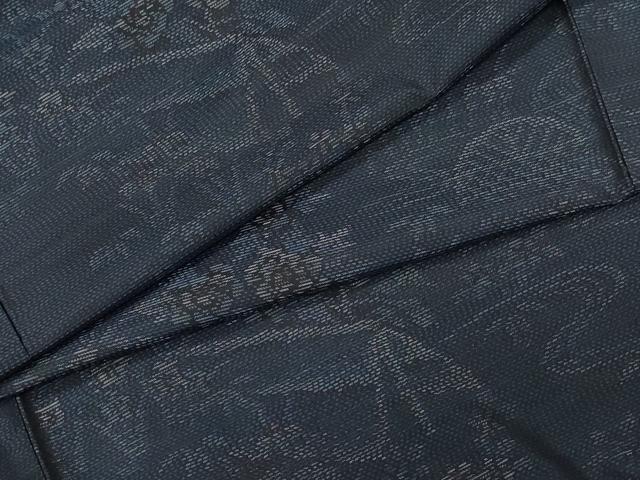 Kimono - 平和屋着物●本場大島紬　風景籬草花文　やまと誂製　正絹　逸品　CAAX1017vf