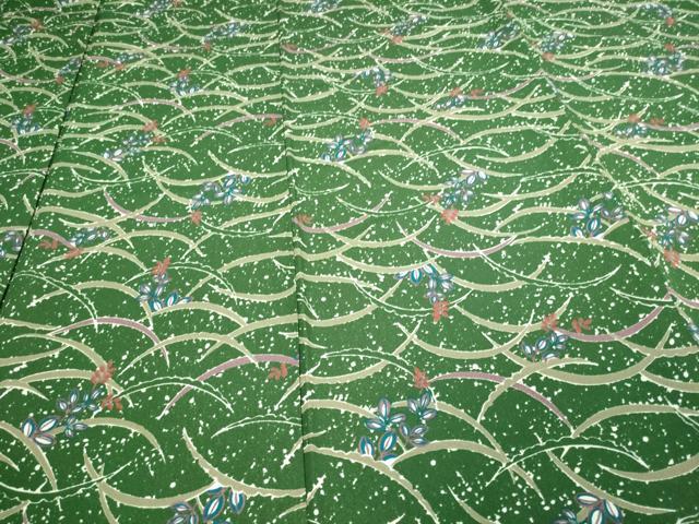 平和屋着物▽小紋　単衣　芝文　洗える着物　DAAV9611sf