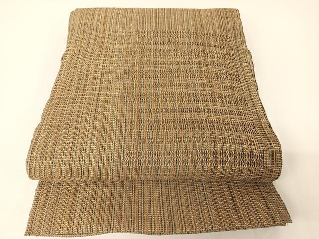 平和屋着物＊夏物　八寸名古屋帯　縞　長尺　麻　AABA2542np