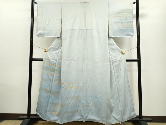 平和屋着物●人間国宝　福田喜三郎　訪問着　箔散らし　暈し染め　金銀彩　正絹　逸品　CAAV9322ze