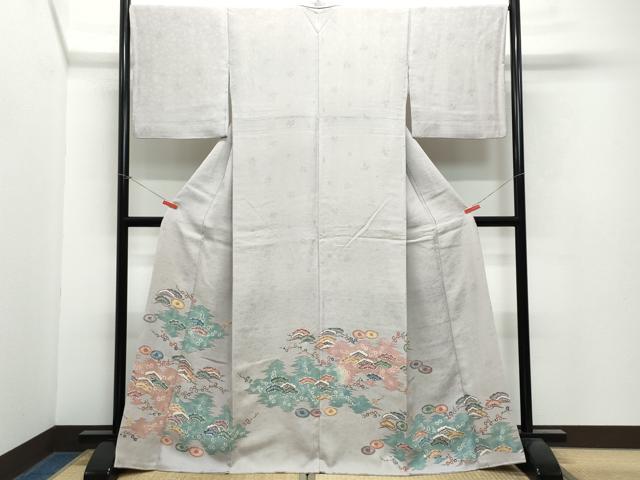 Rakuten - 平和屋着物●豪華色留袖　型染め　松花文　正絹　逸品　CAAX1031vf