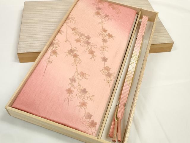 Other - 平和屋着物●和装小物　帯締め・帯揚げセット　枝桜　金彩　高麗組　金糸　逸品　未使用　DABD7299zzz