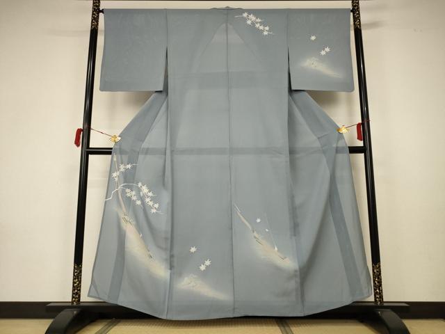 Summer Wear - 平和屋着物＊夏物　訪問着　絽　流水筏文　暈し染め　正絹　逸品　AABA2860jd
