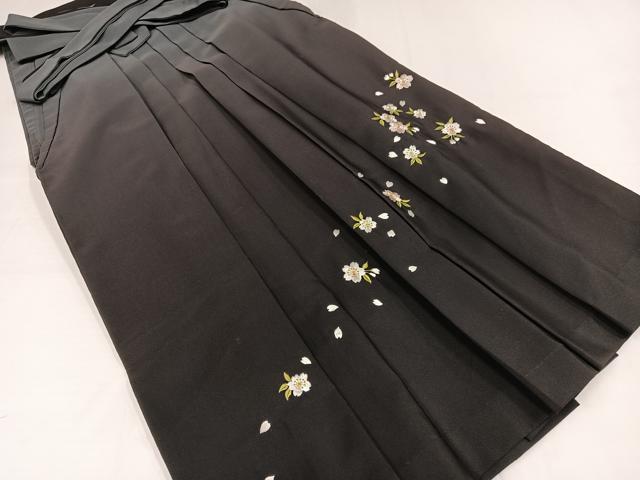平和屋着物●女性　行灯袴　刺繍　夜桜　暈し染め　金糸　洗える着物　AABG7114ph
