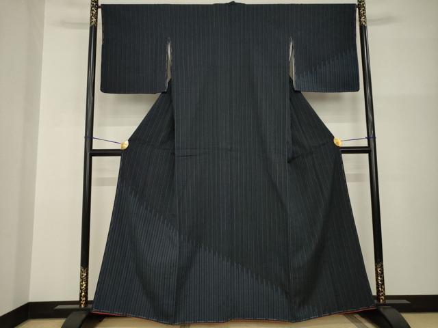 Rakuten - 平和屋着物●お召　訪問着　十字絣　幾何学文様　正絹　逸品　AABI0773ck