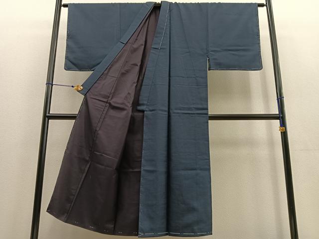 平和屋着物●男性　紬　アンサンブル　100亀甲　総詰め　羽裏：龍　正絹　逸品　未使用　BAAU4603gt