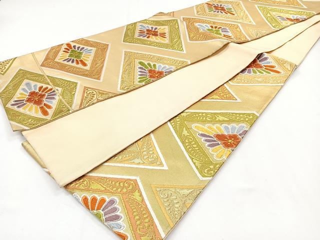 平和屋の平和屋着物◎六通柄袋帯 唐織 花菱文 金糸 正絹 逸品 CAAY3873xi｜アングル3