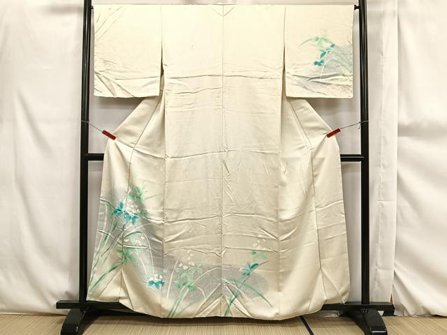 平和屋着物■訪問着 草花文 暈し染め 銀彩 やまと誂製 正絹 逸品 未使用 CAAP9322xi