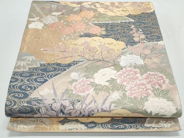 平和屋着物◎六通柄袋帯　唐織　桃山絵巻　金糸　正絹　逸品　CAAY0799th