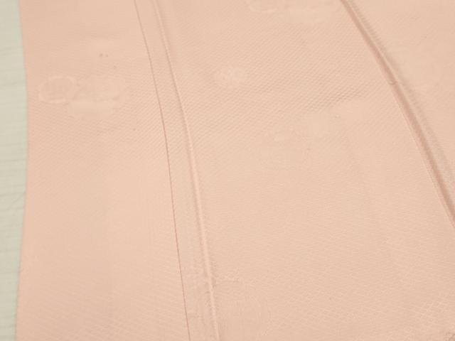 平和屋着物■上質な色無地　雪輪風景地紋　肉色　正絹　逸品　DABA6839op