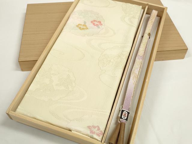 Other - 平和屋着物●和装小物　帯締め・帯揚げセット　雪輪花文　高麗組　金糸　逸品　未使用　DABD7304zzz