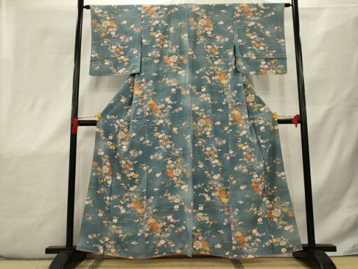 平和屋着物■上質な小紋 草花文 金彩 正絹 逸品 AAAS4489ou 平和屋着物■上質な小紋 草花文 金彩 正絹 逸品 AAAS4489ou