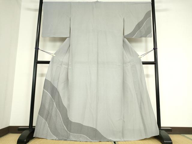 平和屋着物▽訪問着 江戸小紋 単衣 鮫小紋柄 正絹 逸品 DAAX3052az