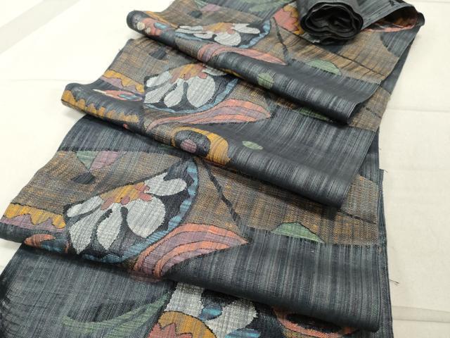 平和屋着物▼袋帯　帯反物　草花文　逸品　DAAY7029zy...