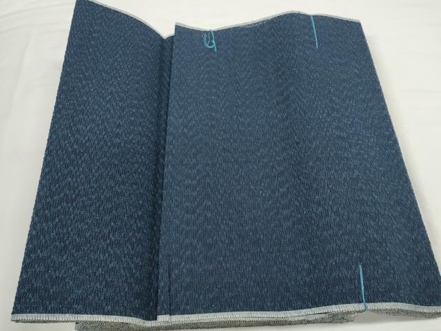 平和屋着物＊夏物　阿波しじら織　浴衣　反物　着尺　正藍染　霞文　証紙付き　綿　逸品　未使用　DABC1718zzz