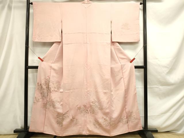 Rakuten - 平和屋着物■訪問着　草花文　金彩　正絹　逸品　DABC9637qp