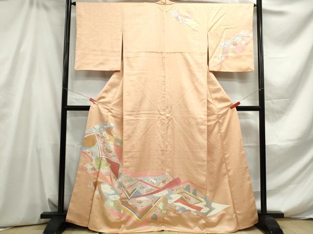 Rakuten - 平和屋着物■訪問着　鴛鴦花文　金銀彩　正絹　逸品　DABE0603qa