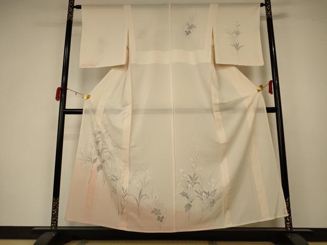 Kimono - 平和屋着物＊夏物　訪問着　絽　草花文　正絹　逸品　未使用　AABA2901jd