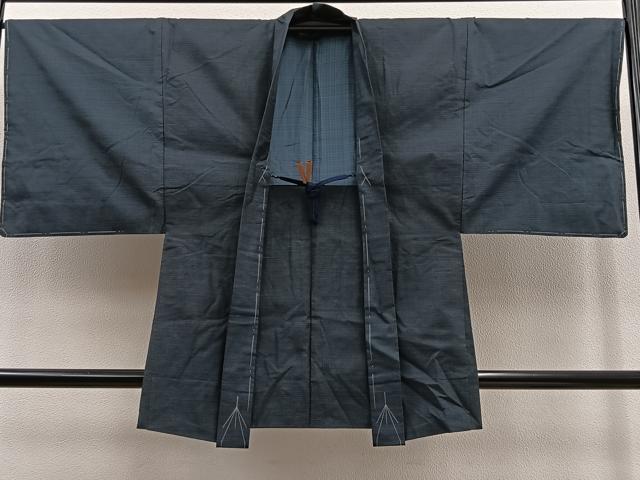平和屋着物＃男性　羽織　本場大島紬　100亀甲　総詰め　正絹　逸品　未使用　BAAT9279gt