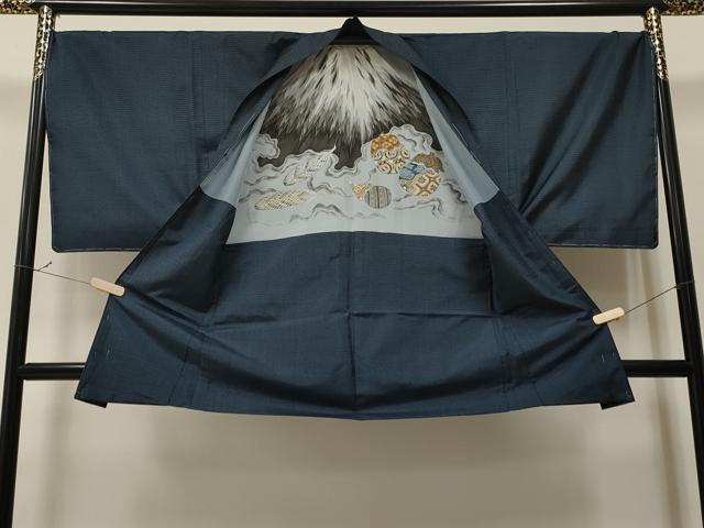 平和屋着物＃男性　本場大島紬　羽織　100亀甲　総詰め　正絹　逸品　未使用　CAAT5677id