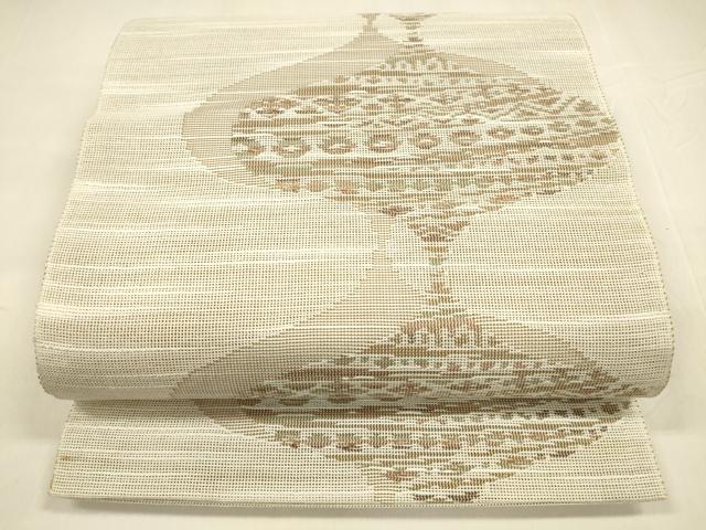 平和屋着物＊夏物　八寸名古屋帯　抽象文様　DABA0279cm