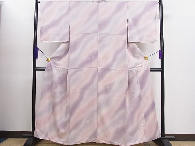 平和屋着物■上質な小紋 枝花文 暈し染め 逸品 CAAD0219fb