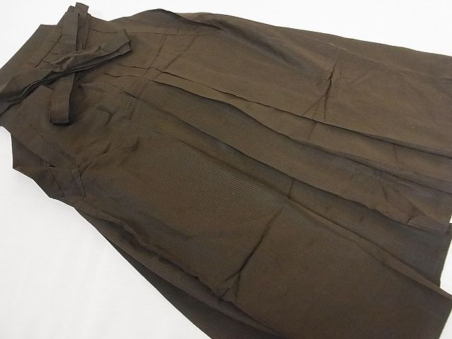 平和屋着物■男性 行灯袴 縞 正絹 逸品 AAAD9796Abr
