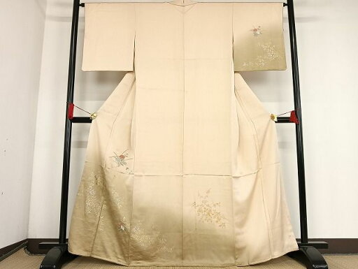 平和屋着物■訪問着 刺繍 破れ雪輪草花文 暈し染め 金銀彩 正絹 逸品 AAAG7148Bnp 平和屋着物■訪問着 刺繍 破れ雪輪草花文 暈し染め 金銀彩 正絹 逸品 AAAG7148Bnp