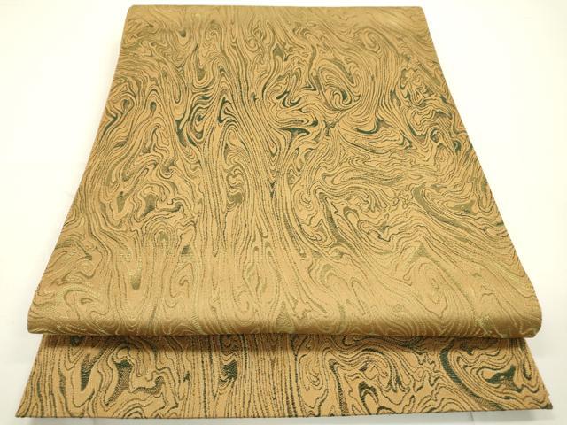 平和屋着物●六通柄袋帯 墨流し文様 正絹 逸品 DAAR0725fe