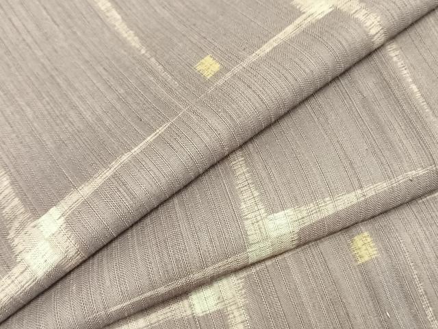 平和屋着物▽上質な紬　単衣　抽象文様　正絹　逸品　AABA7658fy