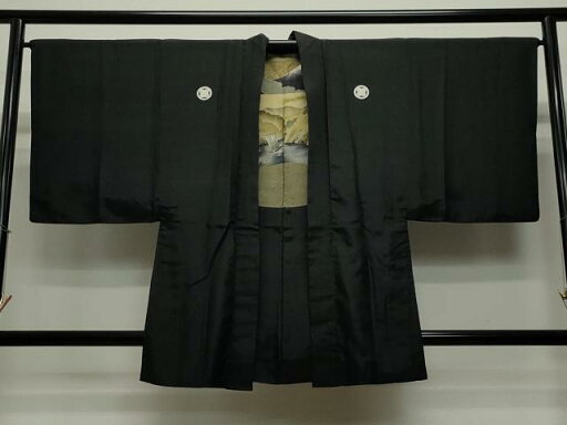 平和屋着物#男性 羽織 黒紋付き 正絹 逸品 CAAT5828id 平和屋着物#男性 羽織 黒紋付き 正絹 逸品 CAAT5828id