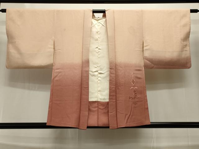 Haori - 平和屋着物∞長羽織　総刺繍　草花文　暈し染め　正絹　逸品　CAAT5889id