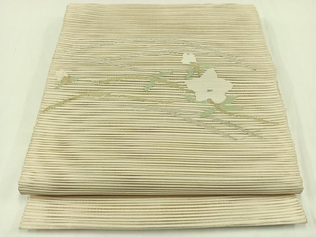 平和屋着物＊夏物　絽綴れ　八寸名古屋帯　枝花文　金銀糸　正絹　逸品　AAAX7639jh