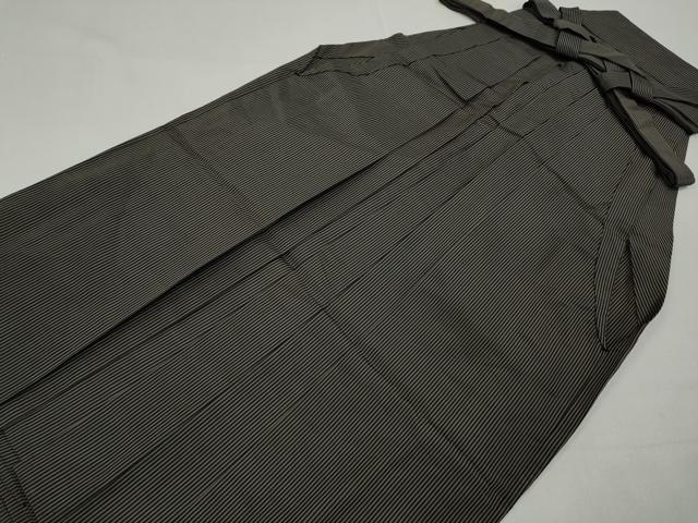 平和屋着物●男性　馬乗り袴　縞　正絹　逸品　CABC2284ut