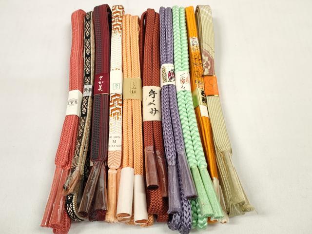 Other - 平和屋着物●和装小物　帯締め10本セット　西陣　組紐　高麗組　冠組　金糸　さが美扱い　逸品　未使用　DABC1223zzz