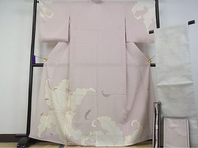 夏用 単衣 単 訪問着レンタル mh1281 着物レンタル 付下げ フルセット 結婚式 お宮参り kimono 夏 6月 7月 8月 9月 付け下げ 涼しい ママ 母 母親 houmongi 往復送料無料