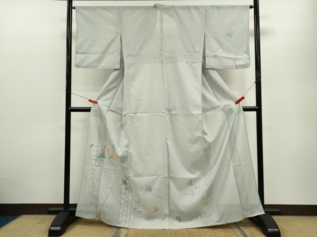 平和屋着物＊夏物 小紋 紗 吉祥文 金糸 正絹 逸品 未使用 CABB2377ze