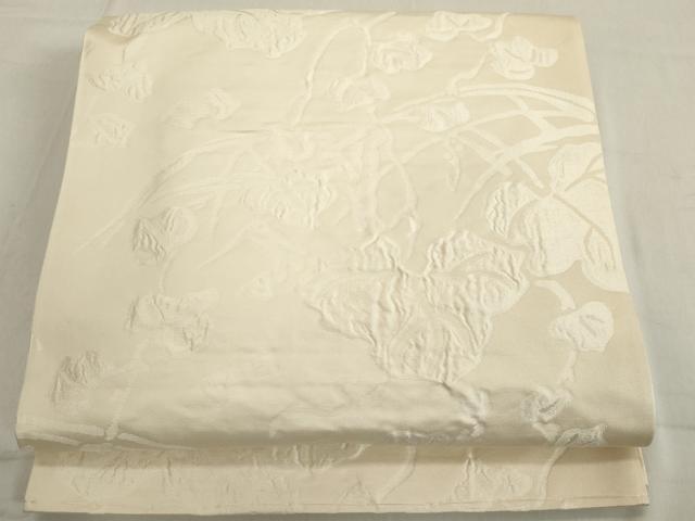 平和屋着物◎六通柄袋帯 蔦の葉文 桜色 正絹 逸品 DAAX5353cd