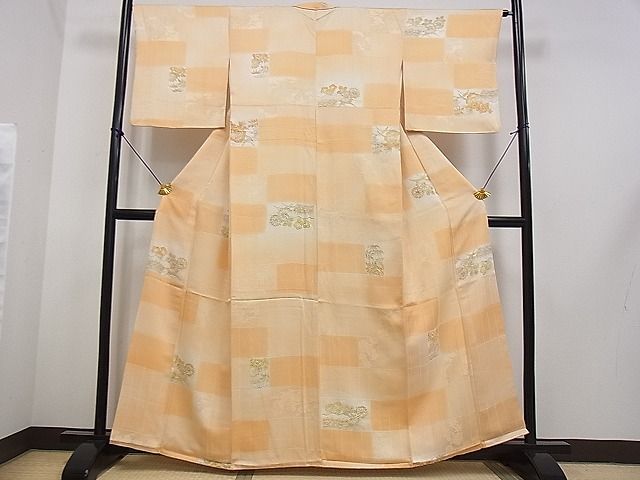 平和屋着物■上質な小紋 手描き 地紋起こし 草花文 暈し染め 逸品 DAAB0747ud