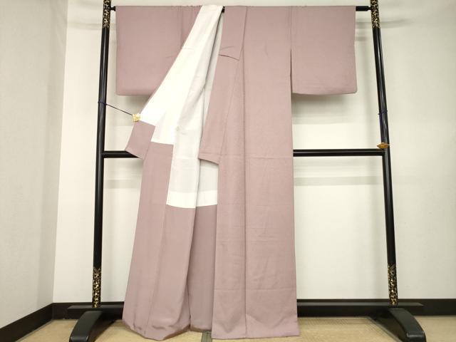 平和屋の平和屋着物●上質な色無地　紋意匠　薄柿色　正絹　逸品　AABL3632ck｜アングル3