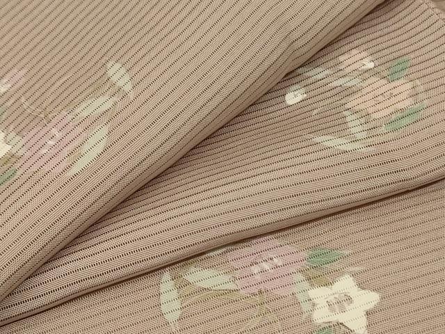 Summer Wear - 平和屋着物＊夏物　小紋　絽　草花文　正絹　逸品　AABA6523jd