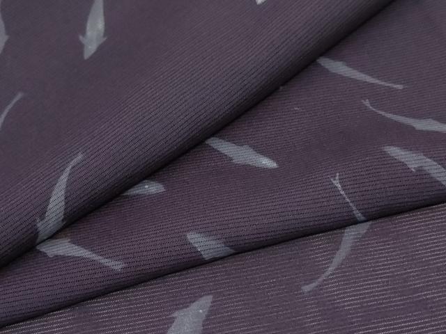 Summer Wear - 平和屋着物＊夏物　小紋　絽　魚文　正絹　逸品　AABA6528jd