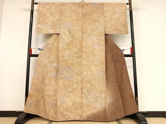 平和屋着物●訪問着　切嵌文様　暈し染め　正絹　逸品　AABA4442np