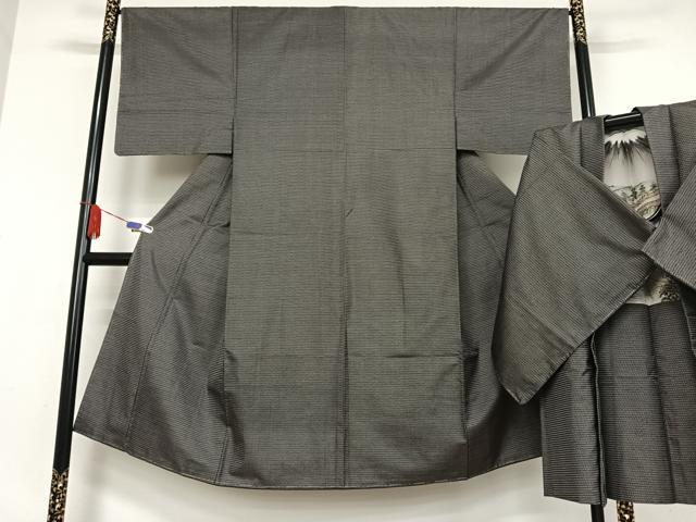 平和屋着物●男性 本場大島紬 アンサンブル 100亀甲 総詰め 正絹 逸品 未使用 AABB0163zg