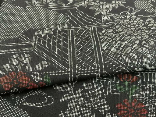 平和屋着物■本場大島紬 7マルキ 風景花文 正絹 逸品 未使用 BAAS2538xa 平和屋着物■本場大島紬 7マルキ 風景花文 正絹 逸品 未使用 BAAS2538xa