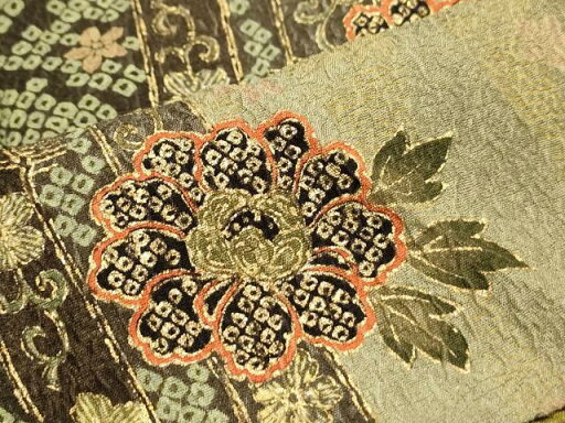 平和屋着物■上質な小紋 草花文 金彩 正絹 逸品 CAAQ1854th 平和屋着物■上質な小紋 草花文 金彩 正絹 逸品 CAAQ1854th
