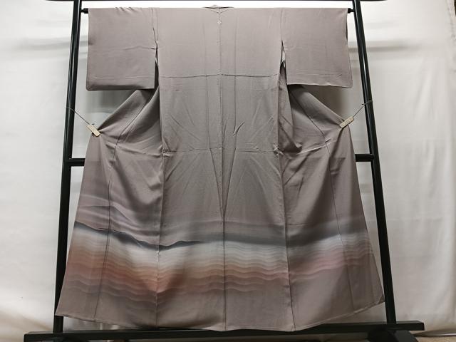 Irotome - 平和屋着物▽豪華色留袖　単衣　霞文　風景文　暈し染め　正絹　逸品　CAAT3236xe