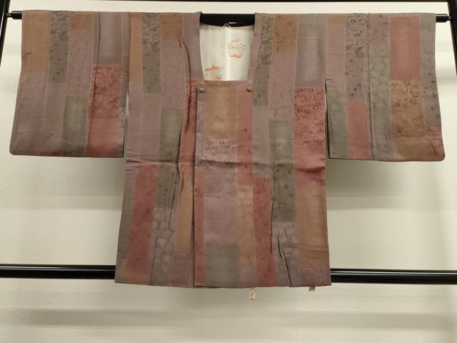 Coat - 平和屋着物■道行コート　吉祥草花地紋　正絹　逸品　CAAL4409dy