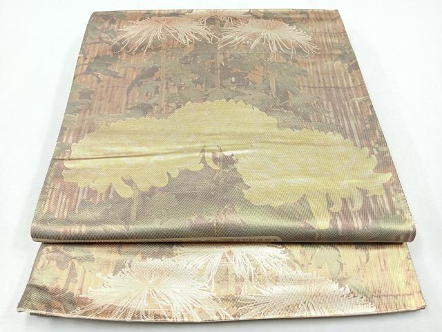 Rakuten - 平和屋着物◎六通柄袋帯 草花文 乱菊 引箔 正絹 逸品 CAAZ7484nb