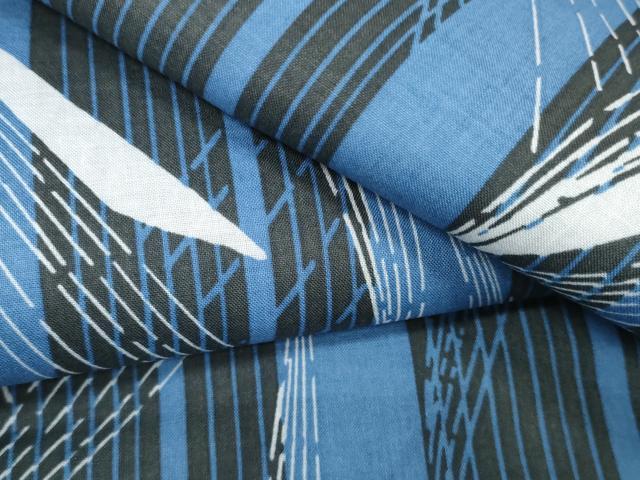 平和屋着物＊夏物　男性　浴衣　反物　着尺　間道　綿　逸品　未使用　DABA7485zzz